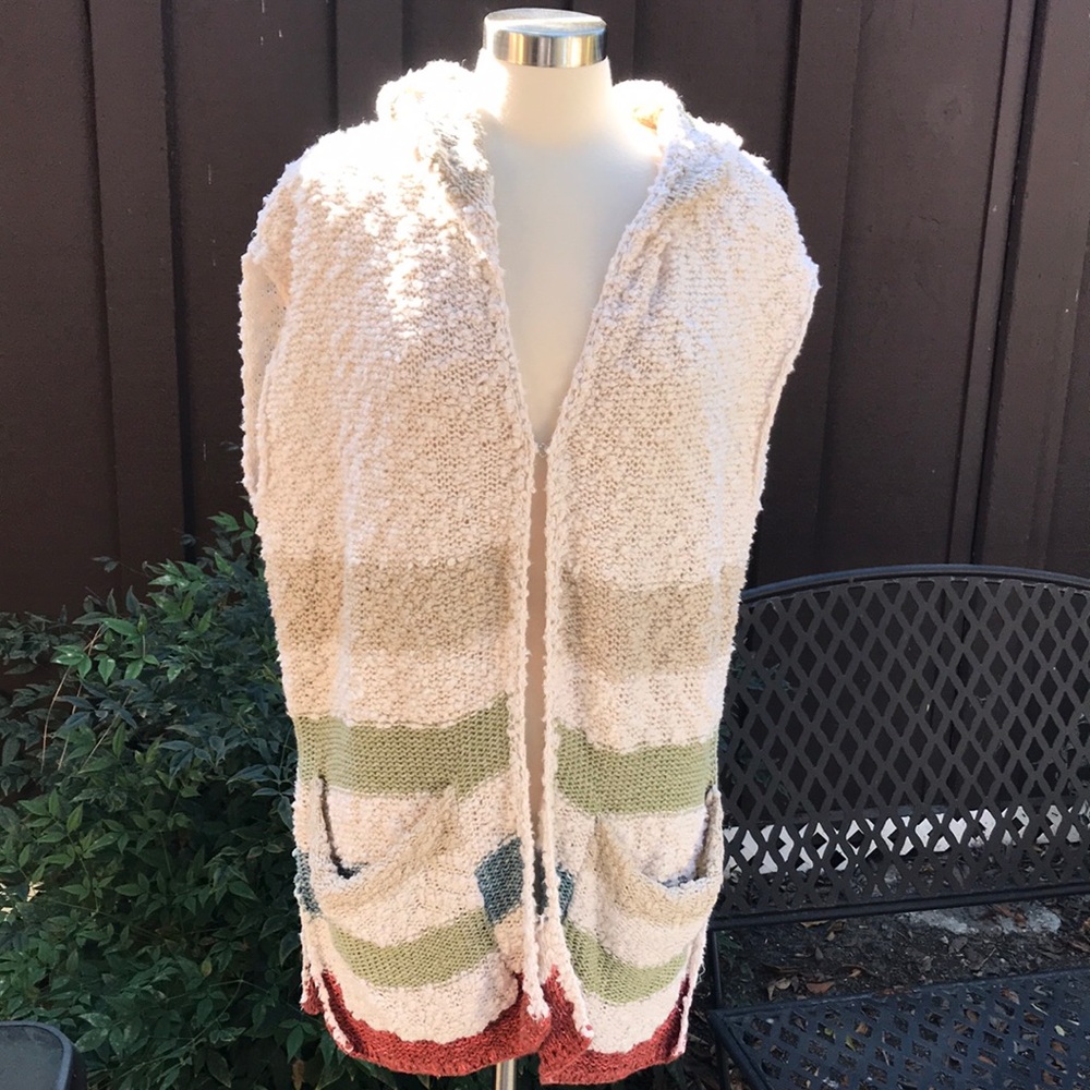 Free People Oversized vest with hood